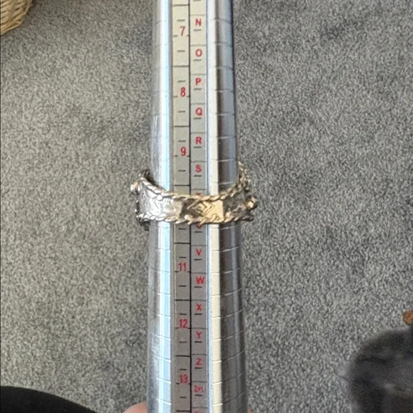 Turquoise Silver Floral Ring - Picture 3 of 5